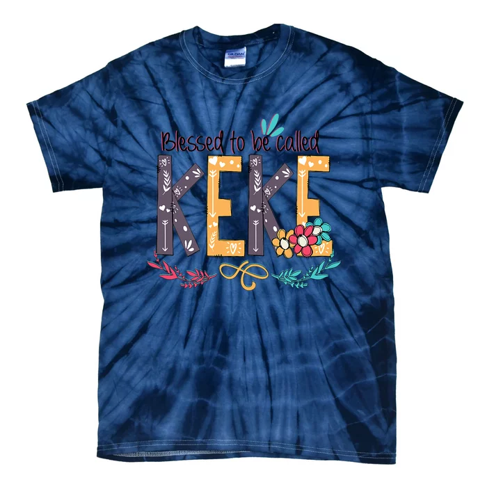 Blessed To Be Called Keke Colorful Grandma Tie-Dye T-Shirt