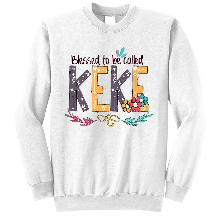 Blessed To Be Called Keke Colorful Grandma Sweatshirt