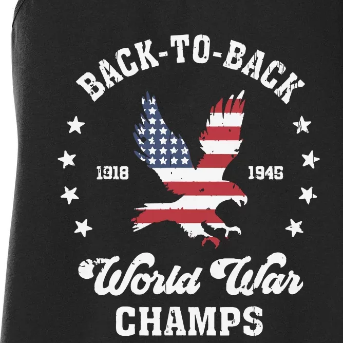 Back To Back World War Women's Racerback Tank