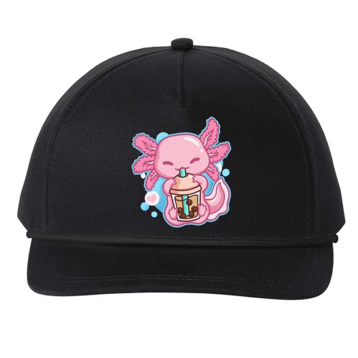 Boba Tea Bubble Tea Milk Tea Anime Axolotl Lover Gift Snapback Five-Panel Rope Hat