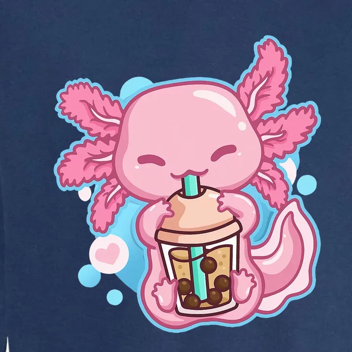 Boba Tea Bubble Tea Milk Tea Anime Axolotl Lover Gift Garment-Dyed Sweatshirt