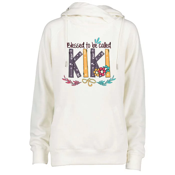 Blessed To Be Called Kiki Colorful Grandma Womens Funnel Neck Pullover Hood