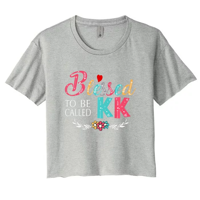 Blessed To Be Called Kk Colorful Art Women's Crop Top Tee