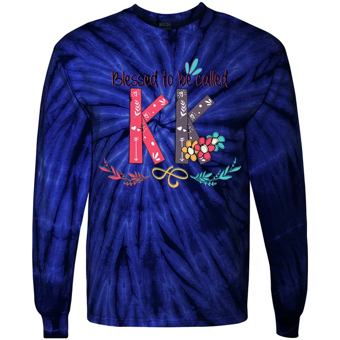 Blessed To Be Called Kk Colorful Grandma Tie-Dye Long Sleeve Shirt