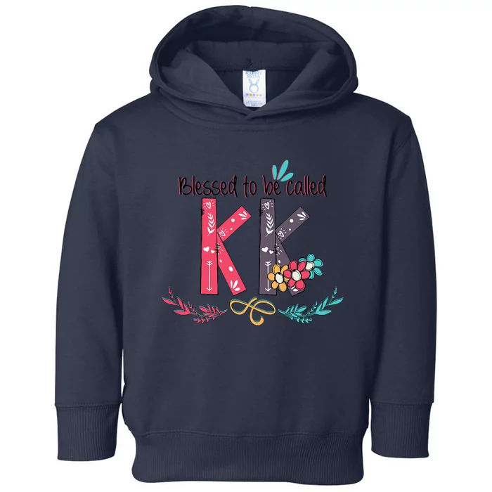 Blessed To Be Called Kk Colorful Grandma Toddler Hoodie