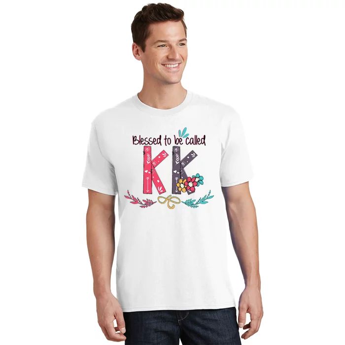 Blessed To Be Called Kk Colorful Grandma T-Shirt