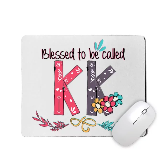 Blessed To Be Called Kk Colorful Grandma Mousepad