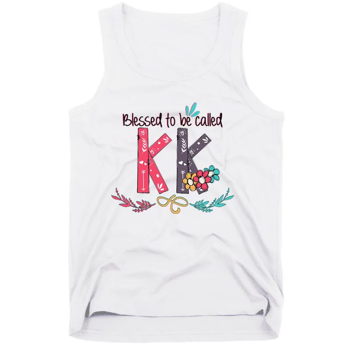 Blessed To Be Called Kk Colorful Grandma Tank Top