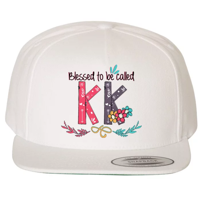 Blessed To Be Called Kk Colorful Grandma Wool Snapback Cap