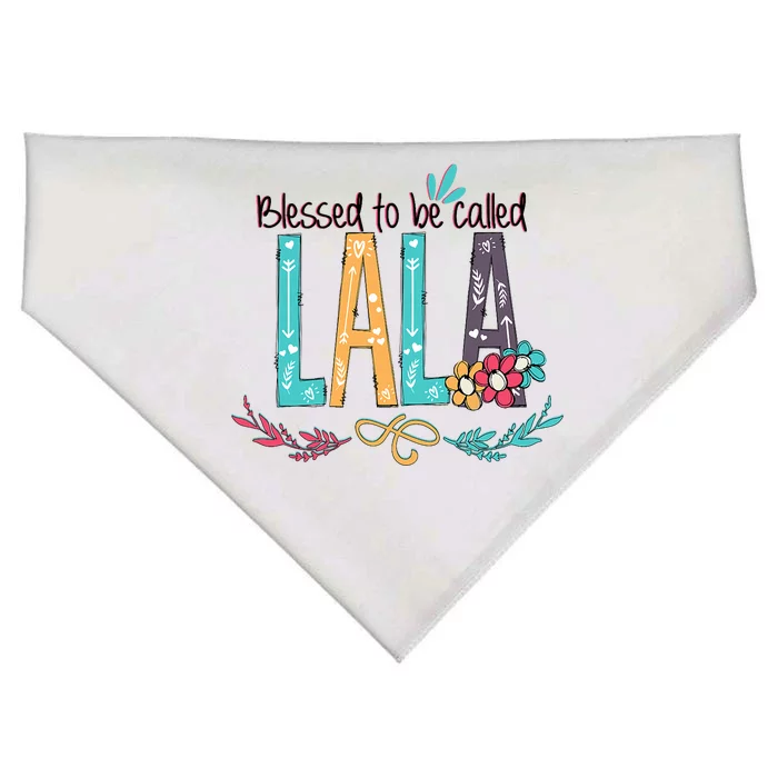 Blessed To Be Called Lala Colorful Grandma USA-Made Doggie Bandana