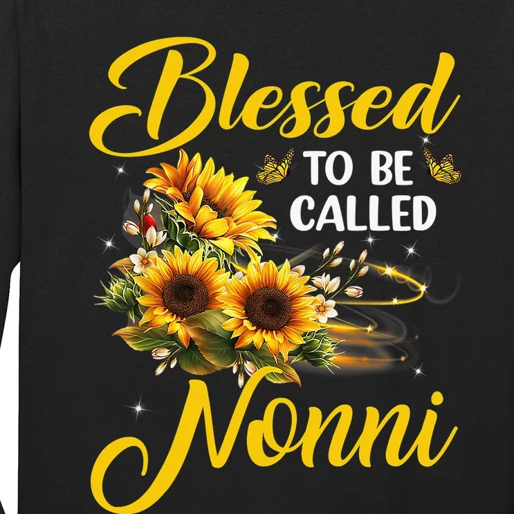 Blessed to be called Nonni Mother's Day Sunflower Lovers Long Sleeve Shirt