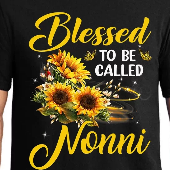 Blessed to be called Nonni Mother's Day Sunflower Lovers Pajama Set