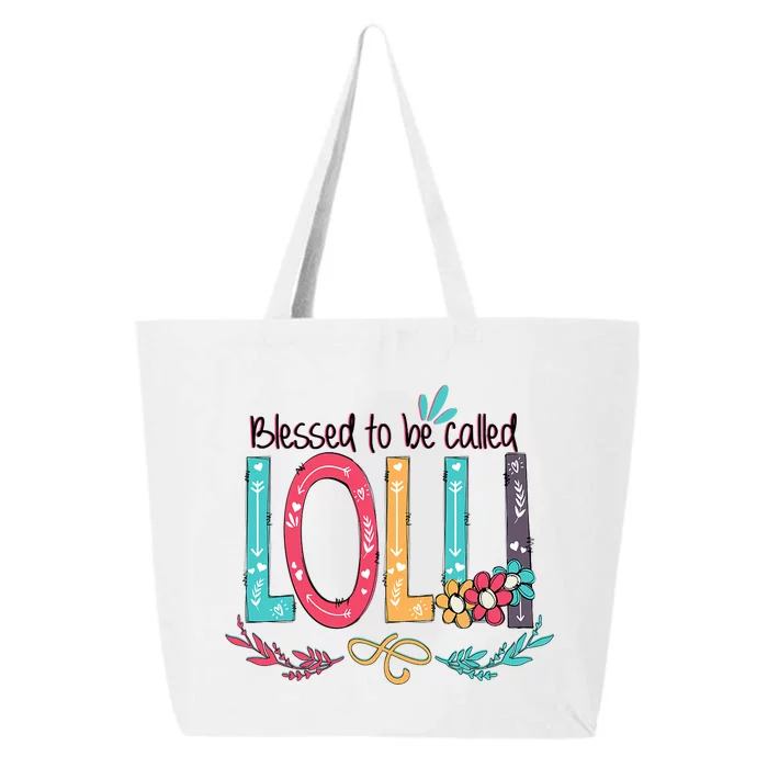 Blessed To Be Called Lolli Colorful Grandma 25L Jumbo Tote