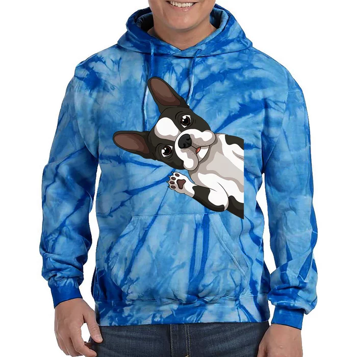 Boston Terrier Bostie Dog Tie Dye Hoodie