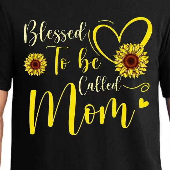 Blessed To Be Called Mom Cute Sunflower Mothers Day Pajama Set