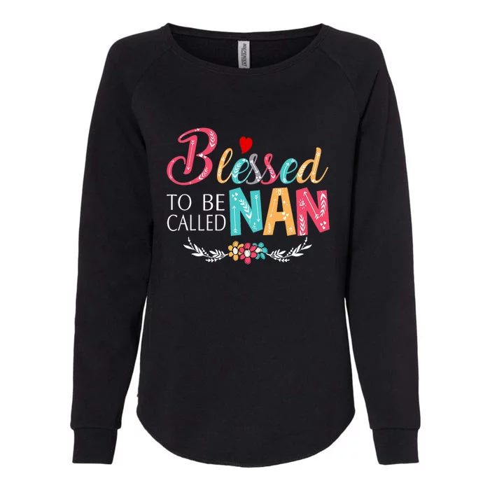 Blessed To Be Called Nan Colorful Art Womens California Wash Sweatshirt