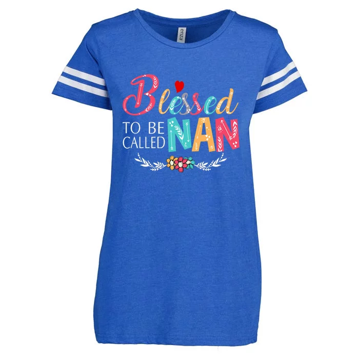 Blessed To Be Called Nan Colorful Art Enza Ladies Jersey Football T-Shirt