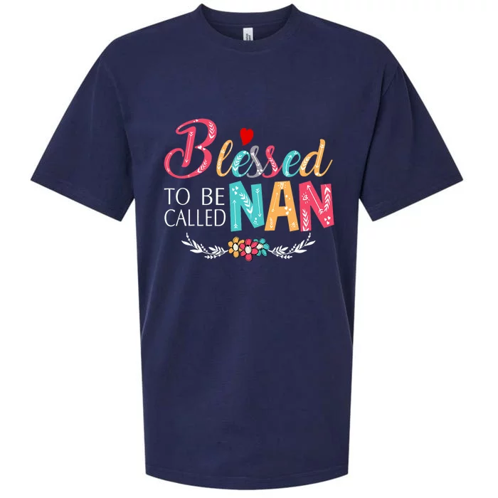 Blessed To Be Called Nan Colorful Art Sueded Cloud Jersey T-Shirt