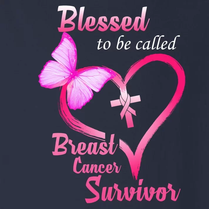 Blessed To Be Called Breast Cancer Survivor Butterfly Heart Toddler Long Sleeve Shirt