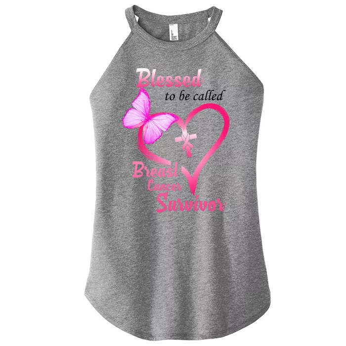 Blessed To Be Called Breast Cancer Survivor Butterfly Heart Women’s Perfect Tri Rocker Tank