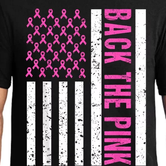 Back The Breast Cancer Awareness Flag Pajama Set