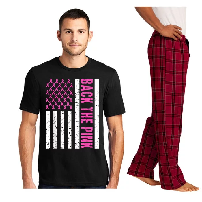 Back The Breast Cancer Awareness Flag Pajama Set