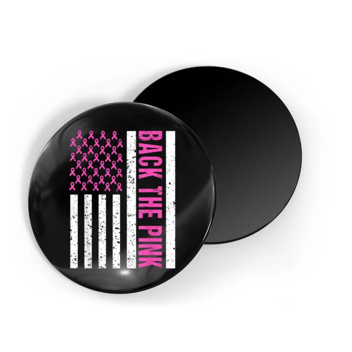 Back The Breast Cancer Awareness Flag Magnet