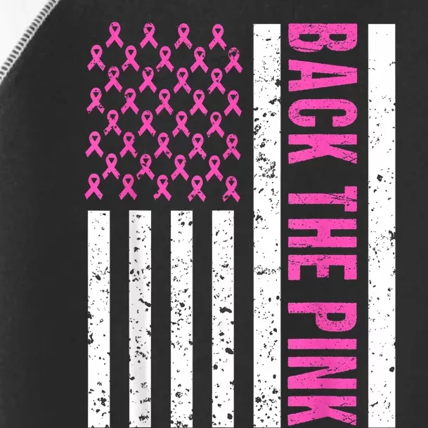 Back The Breast Cancer Awareness Flag Toddler Fine Jersey T-Shirt