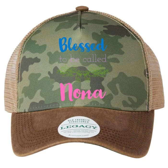 Blessed To Be Called Nona MotherS Day Legacy Tie Dye Trucker Hat