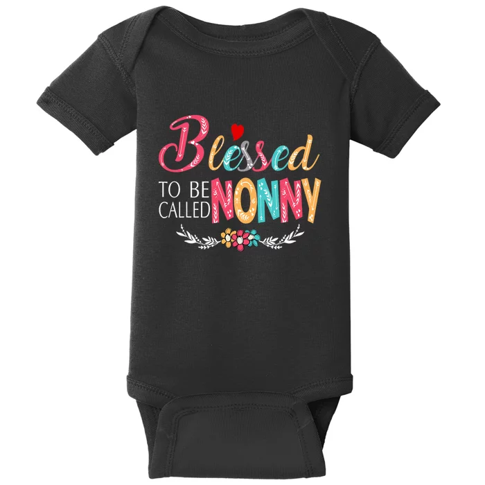 Blessed To Be Called Nonny Colorful Art Baby Bodysuit