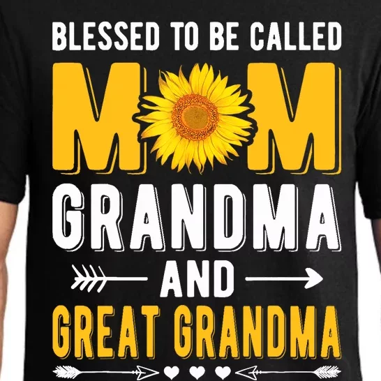 Blessed To Be Called Mom Grandma Great Grandma Mothers Day Pajama Set