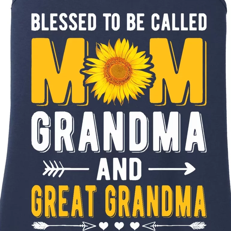 Blessed To Be Called Mom Grandma Great Grandma Mothers Day Ladies Essential Tank