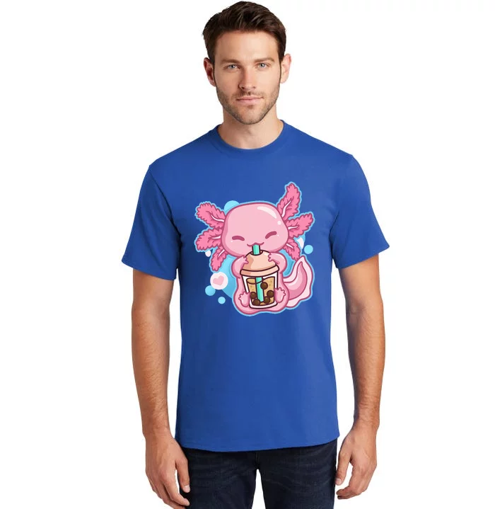 Boba Tea Bubble Tea Milk Tea Anime Axolotl Tall T-Shirt