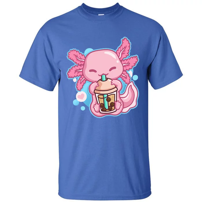 Boba Tea Bubble Tea Milk Tea Anime Axolotl Tall T-Shirt