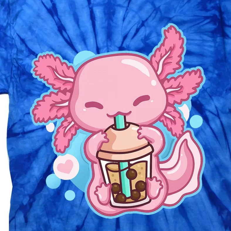 Boba Tea Bubble Tea Milk Tea Anime Axolotl Tie-Dye T-Shirt