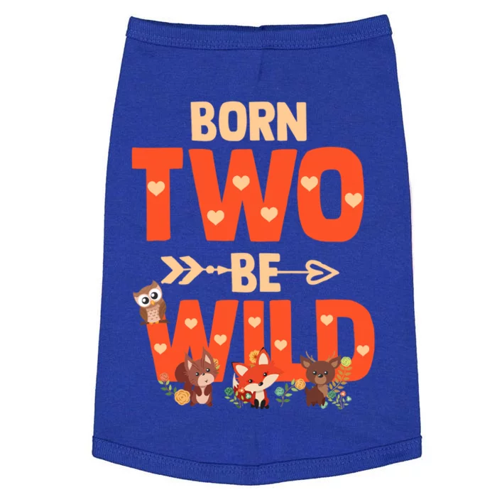 Born Two Be Wild Meaningful Gift Bday Woodland Animal 2nd Gift Doggie Tank