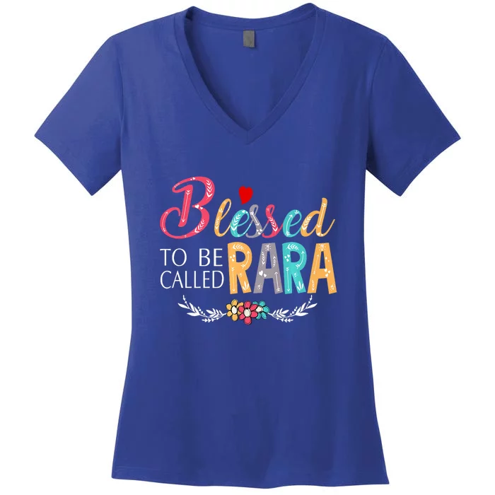 Blessed To Be Called Rara Colorful Art Women's V-Neck T-Shirt