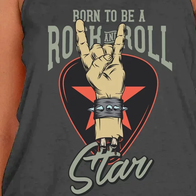 Born To Be Rock And Roll Stan Women's Knotted Racerback Tank