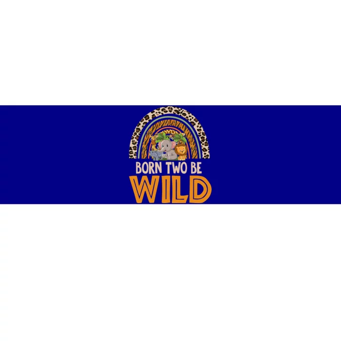 Born Two Be Wild Zoo Theme Bday Safari Jungle Matching Party Gift Bumper Sticker