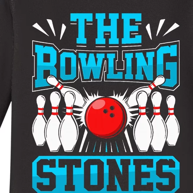 Bowling The Bowling Stones Baby Long Sleeve Bodysuit