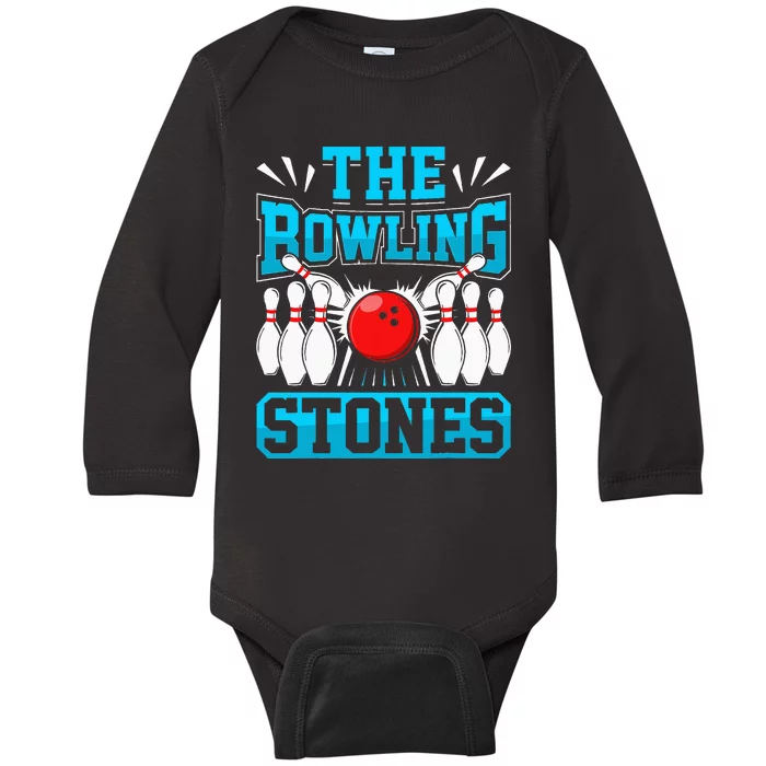 Bowling The Bowling Stones Baby Long Sleeve Bodysuit