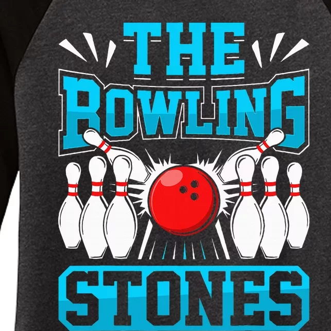 Bowling The Bowling Stones Women's Tri-Blend 3/4-Sleeve Raglan Shirt