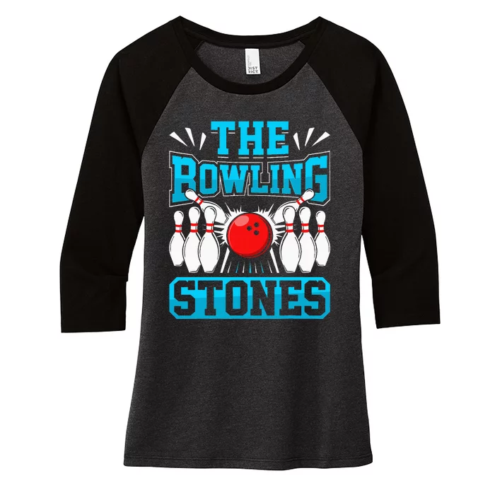 Bowling The Bowling Stones Women's Tri-Blend 3/4-Sleeve Raglan Shirt