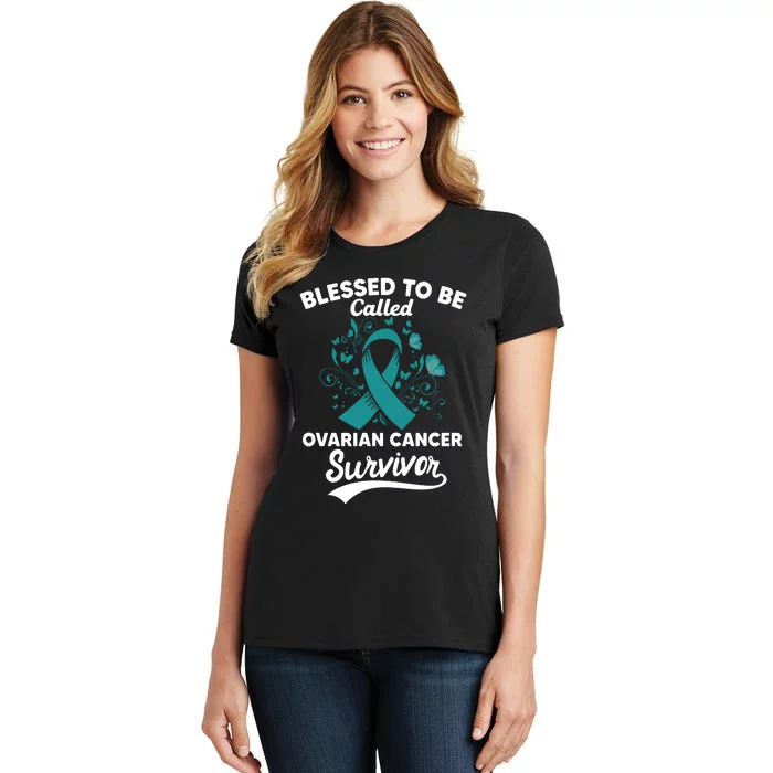 Blessed To Be Called Ovarian Cancer Survivor Awareness Long Sleeve Women's T-Shirt