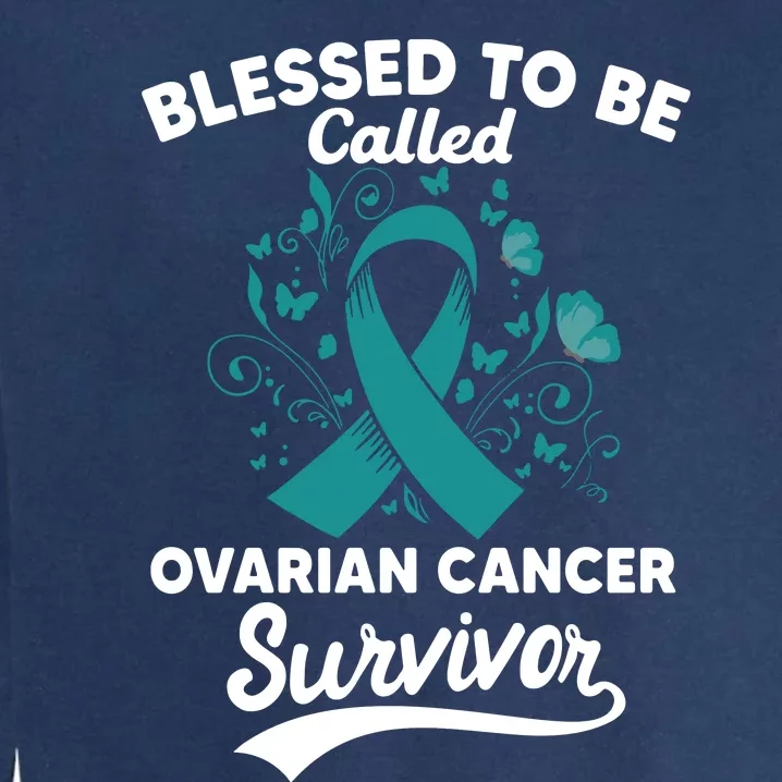 Blessed To Be Called Ovarian Cancer Survivor Awareness Long Sleeve Garment-Dyed Sweatshirt