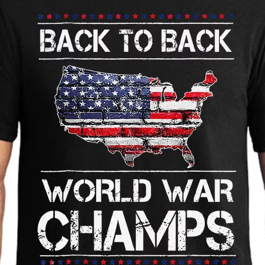 Back To Back Undefeated World War Champs 4th Of July Pajama Set