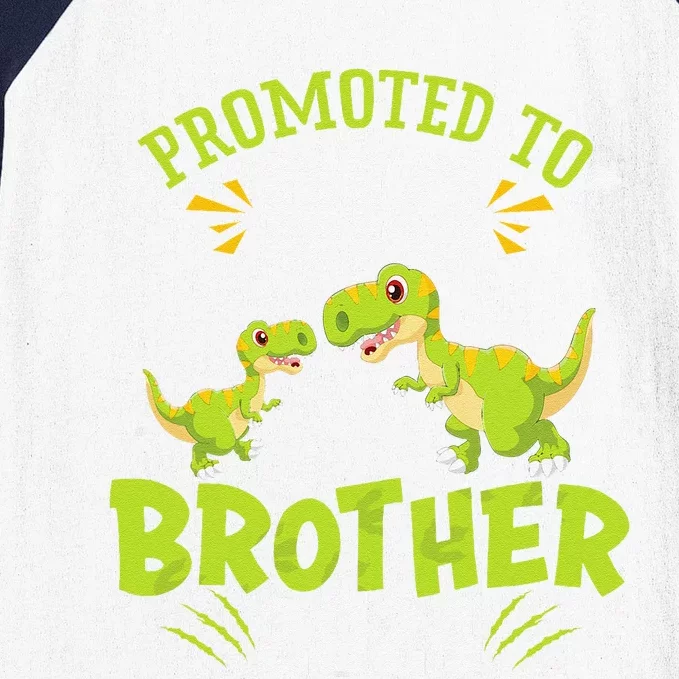 Boypromoted To Big Brother 2024 Dinosaur Trex Baseball Sleeve Shirt