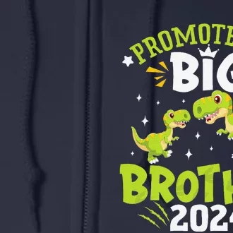 Boypromoted To Big Brother 2024 Dinosaur Trex Full Zip Hoodie