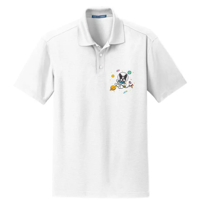 Boston Terrier Dry Zone Grid Performance Polo