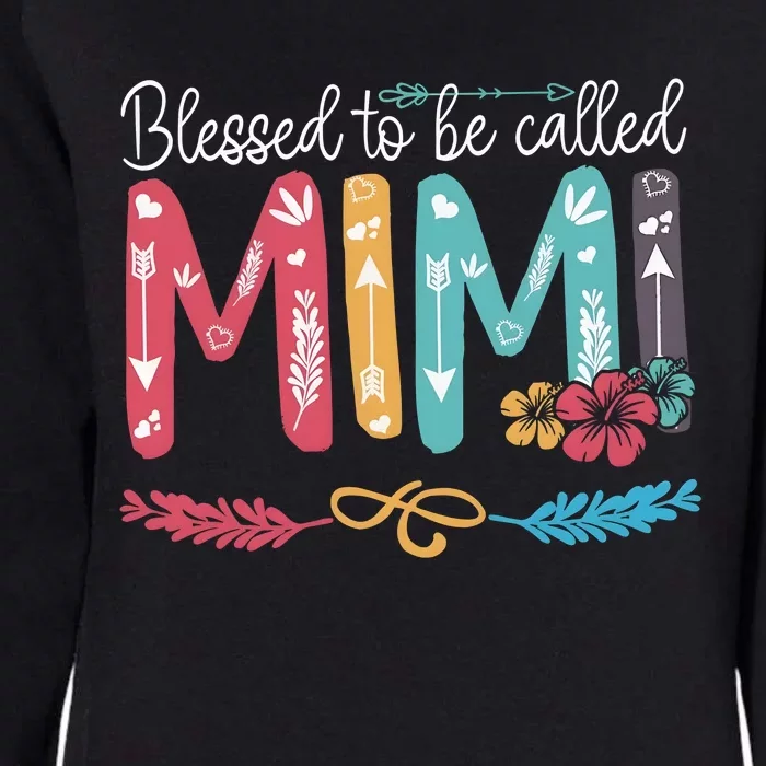 Blessed To Be Called Mimi Funny Grandma Womens California Wash Sweatshirt